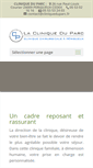 Mobile Screenshot of cliniqueduparc.fr